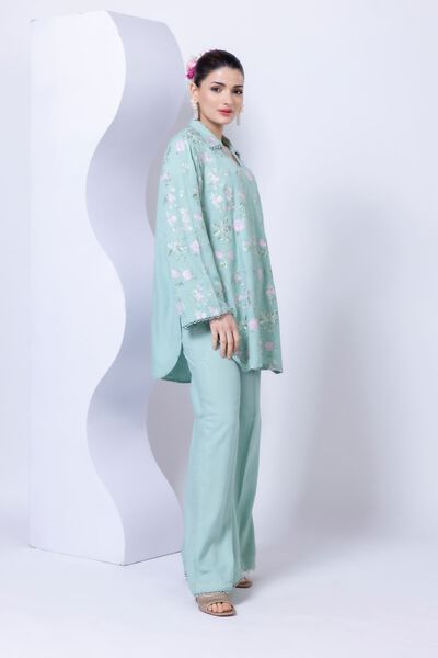 Dyed | Crosshatch Raw Silk | Pants | USD 6.00