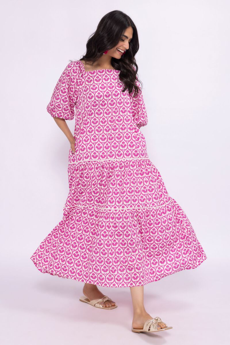 Tiered Dress, PINK, hi-res image number null