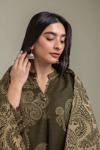Printed | Light Khaddar | Khaddar 3-Piece Tailored | USD 65.00