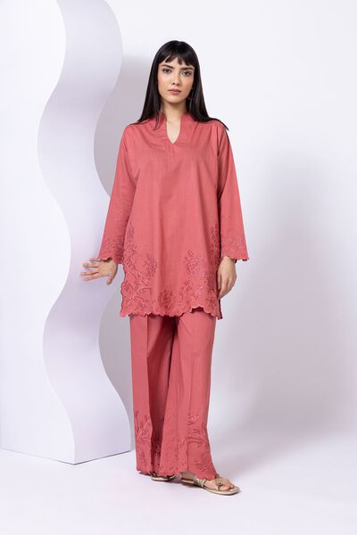 Embroidered | Crosshatch Poplin | Kurta | USD 10.50
