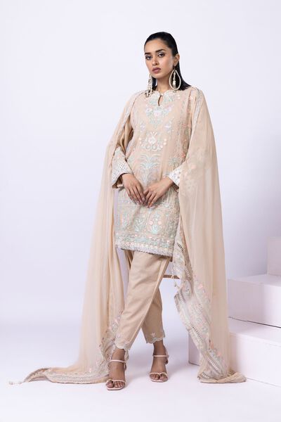 Embroidered | Polyester Crinkle Chiffon | Kurta | USD 18.00