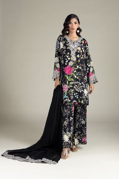 Embroidered | Raw Silk | Fabrics 3 Piece | USD 39.00