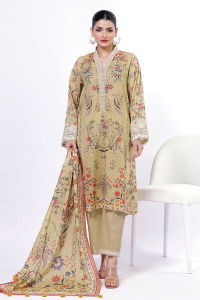 Embroidered | Jacquard | Fabrics 3 Piece | USD 55.00