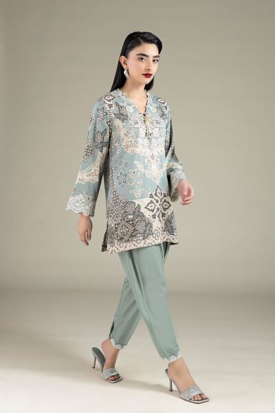 Embroidered | Raw Silk | Pants | USD 5.40