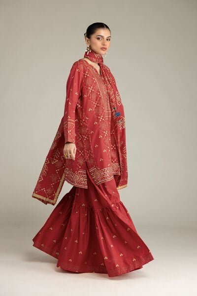 Embroidered | Cambric | Cambric 3-piece Co-ord | USD 77.50