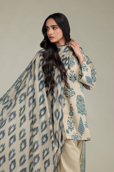 Printed | Lawn | Beige Lawn Dupatta | USD 30.00