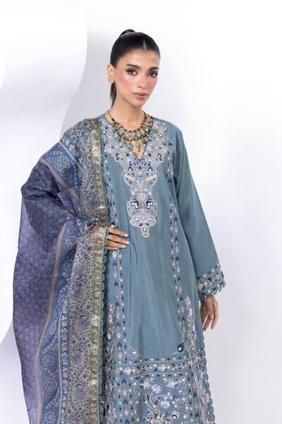 Embroidered | Dull Raw Silk | Fabrics 3 Piece | USD 70.00