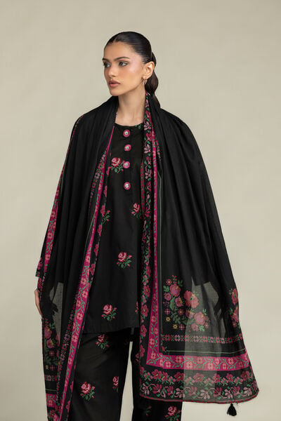 Embroidered | Lawn | Black Lawn Dupatta | USD 30.00