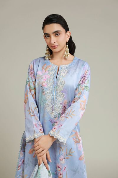 Printed | Satin | Fabrics 3 Piece | USD 55.00