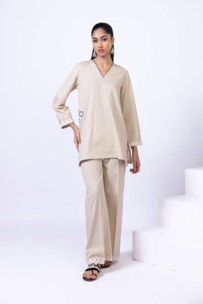 Embroidered | Crosshatch Poplin | Kurta | USD 15.00