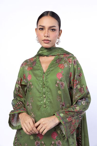 Printed | Jacquard | Fabrics 3 Piece | USD 45.00