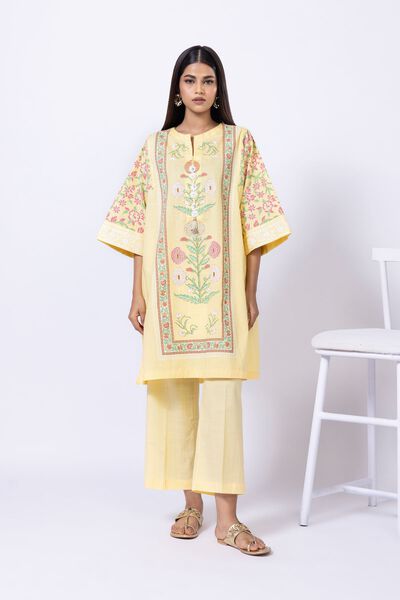 Embroidered | Crosshatch Poplin | Kurta | USD 20.00