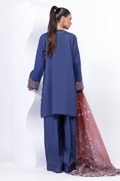 Embroidered | Dull Raw Silk | Fabrics 3 Piece | USD 25.50