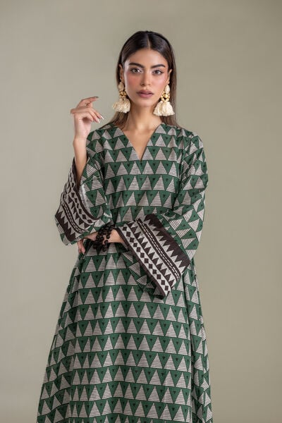 Printed | Light Khaddar | Longline Printed Kurta | USD 35.00
