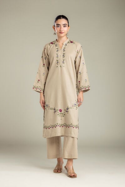 Embroidered | Light Khaddar | Fabrics 2 Piece | Top and Bottom | USD 40.00