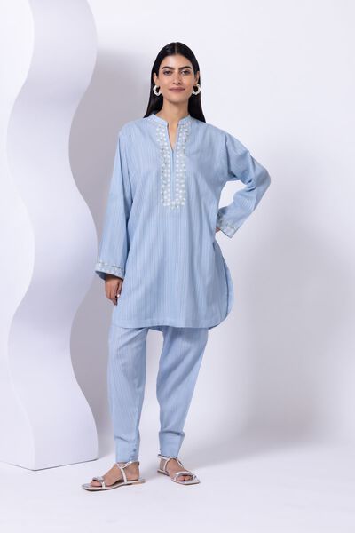 Embroidered | Leno | Kurta | USD 21.00