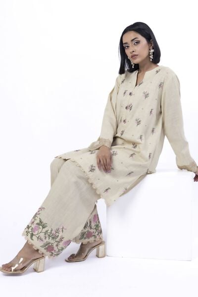 Embroidered | Crosshatch | Tailored 2 Piece | Top and Bottom | USD 45.00