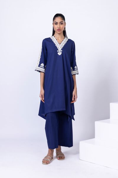 Embroidered | Crosshatch Poplin | Kurta | USD 21.00