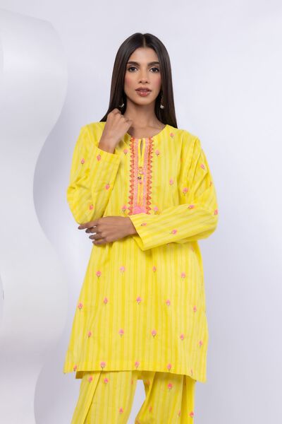 Embroidered | Lurex Stripes | Kurta | USD 35.00