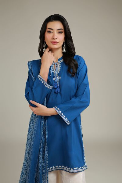 Embroidered | Lawn | Blue Lawn Dupatta | USD 25.00