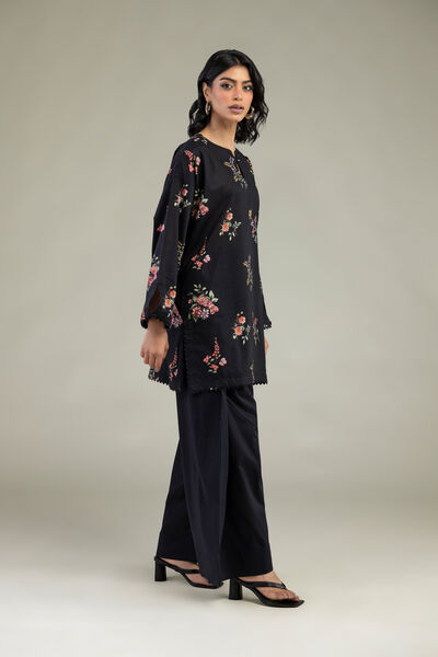 Embroidered | Cambric | Black Cambric Pants | USD 25.00