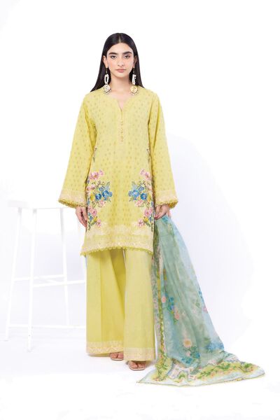 Dyed | Jacquard | Fabrics 3 Piece | USD 65.00