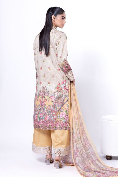 Embroidered | Cotton Satin | Fabrics 3 Piece | USD 27.50