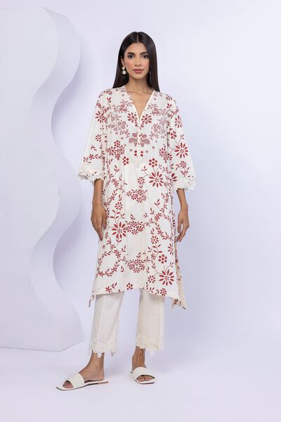 Embroidered | Crosshatch Poplin | Kurta | USD 30.00