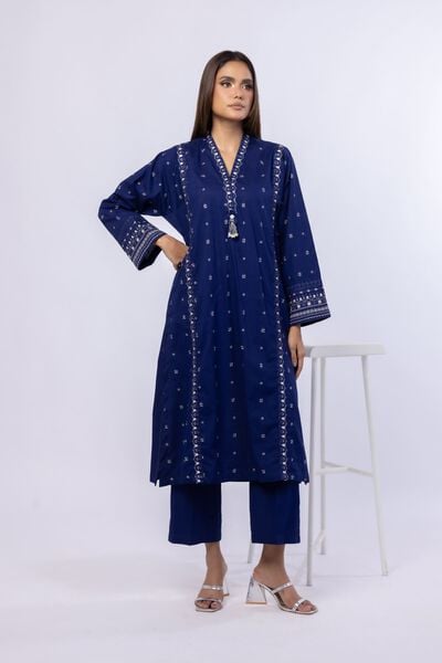 Embroidered | Crosshatch Poplin | Kurta | USD 35.00