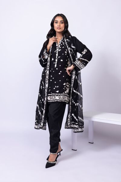 Embroidered | Polyester Crinkle Chiffon | Kurta | USD 24.00