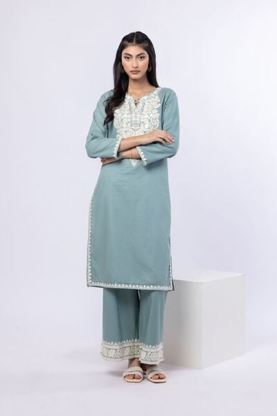 Embroidered | Cotton Dobby | Pants | USD 20.00