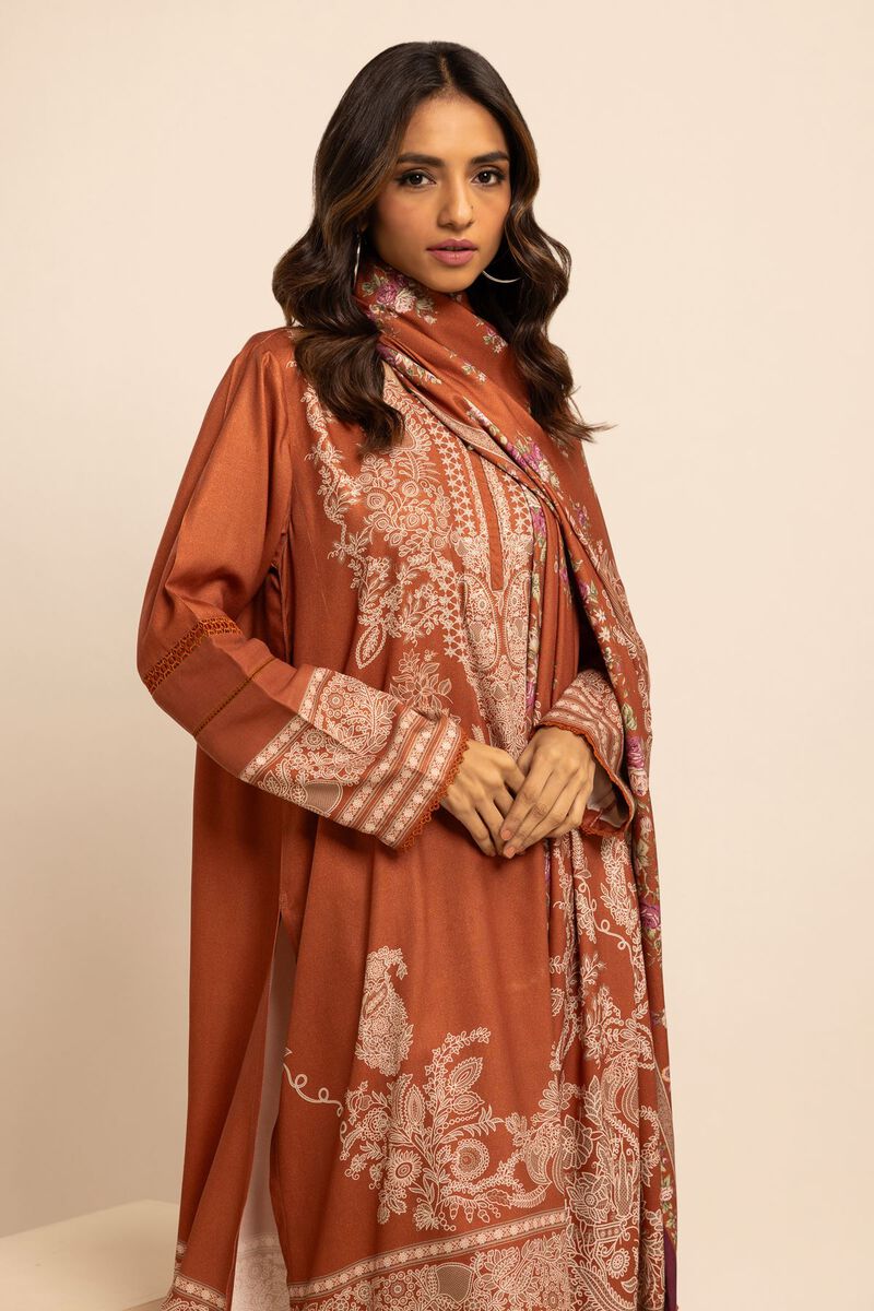 Printed | Printed Viscose Satin | Fabrics 3 Piece | null