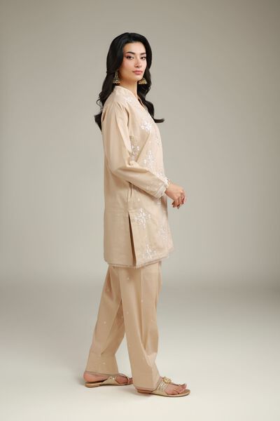 Embroidered | Cambric | Beige Cambric Shalwar | USD 30.00