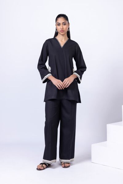 Embroidered | Crosshatch Poplin | Kurta | USD 12.50