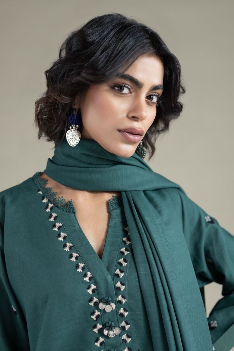 Embroidered | Textured Cotton | Dupatta | null