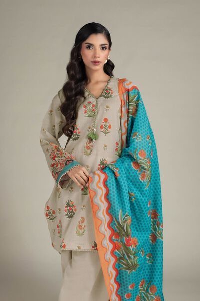 Printed | Cambric | 3-Piece Tailored Suit | USD 19.50