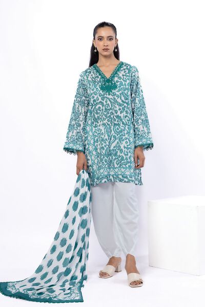 Embroidered | Cambric | Fabrics 3 Piece | USD 17.50