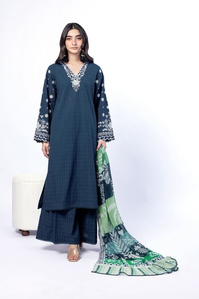 Embroidered | Cotton Dobby | Fabrics 3 Piece | USD 55.00