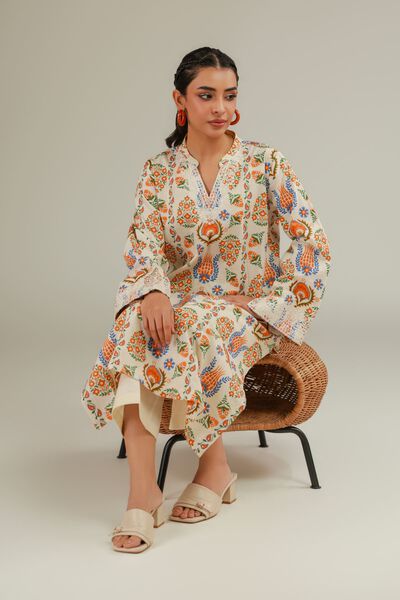 Printed | Textured Cotton | Cotton Lace Kurta | USD 35.00