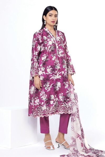 Embroidered | Cambric | Fabrics 3 Piece | USD 27.50