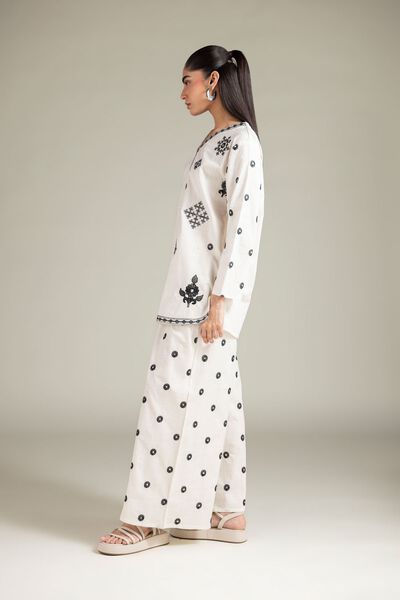 Textured Cotton | Trousers | USD 18.00