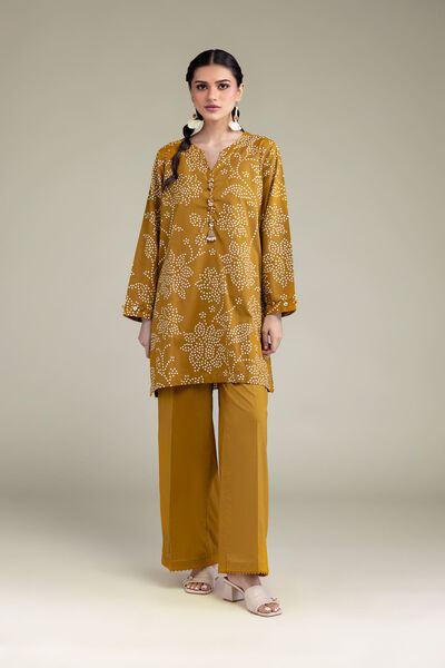 Dyed | Cambric | Solid Mustard Pants | USD 30.00