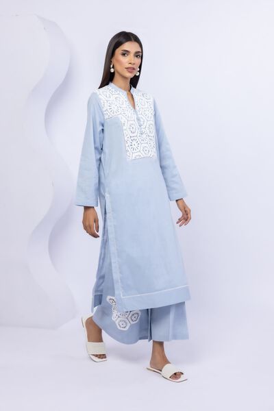 Embroidered | Crosshatch Poplin | Pants | USD 20.00