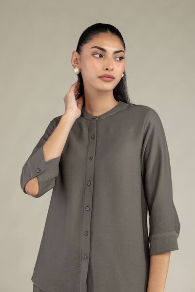 Dyed | Crepe | Solid Crepe Shirt | USD 20.00