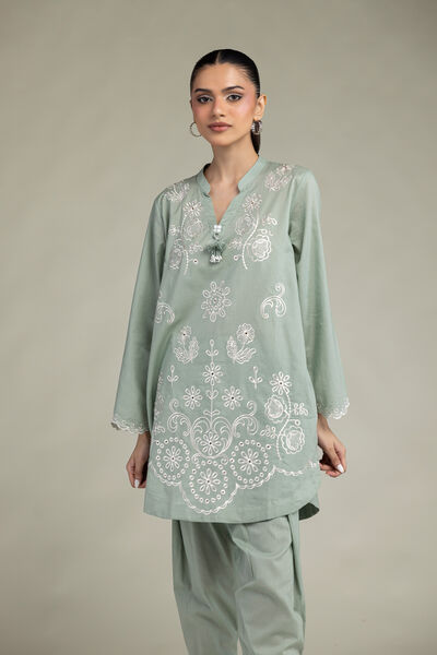 Embroidered | Cambric | Floral Cambric Kurta | USD 45.00