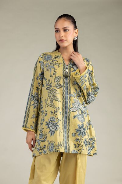 Printed | Cambric | Short V-Neck Kurta | USD 35.00