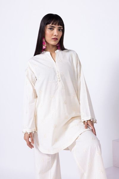 Embroidered | Crosshatch Poplin | Kurta | USD 21.00