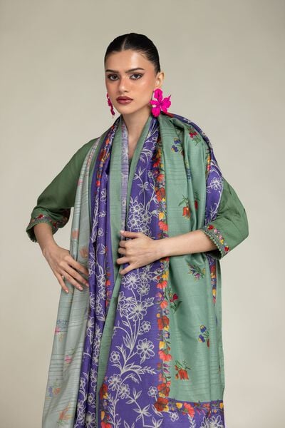 Embroidered | Polyester Silk | Floral Silk Dupatta | USD 15.00