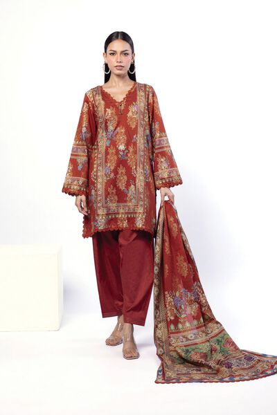 Printed | Jacquard | Fabrics 3 Piece | USD 27.00