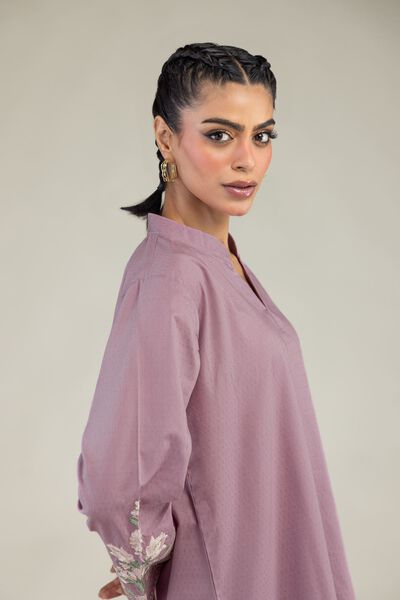 Embroidered | Cotton Dobby | Floral Cotton Kurta | USD 40.00